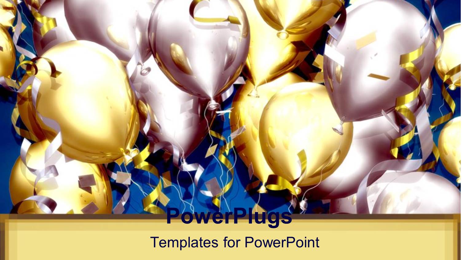 Lots of Balloons and Confetti for Celebration Party on Tan Background