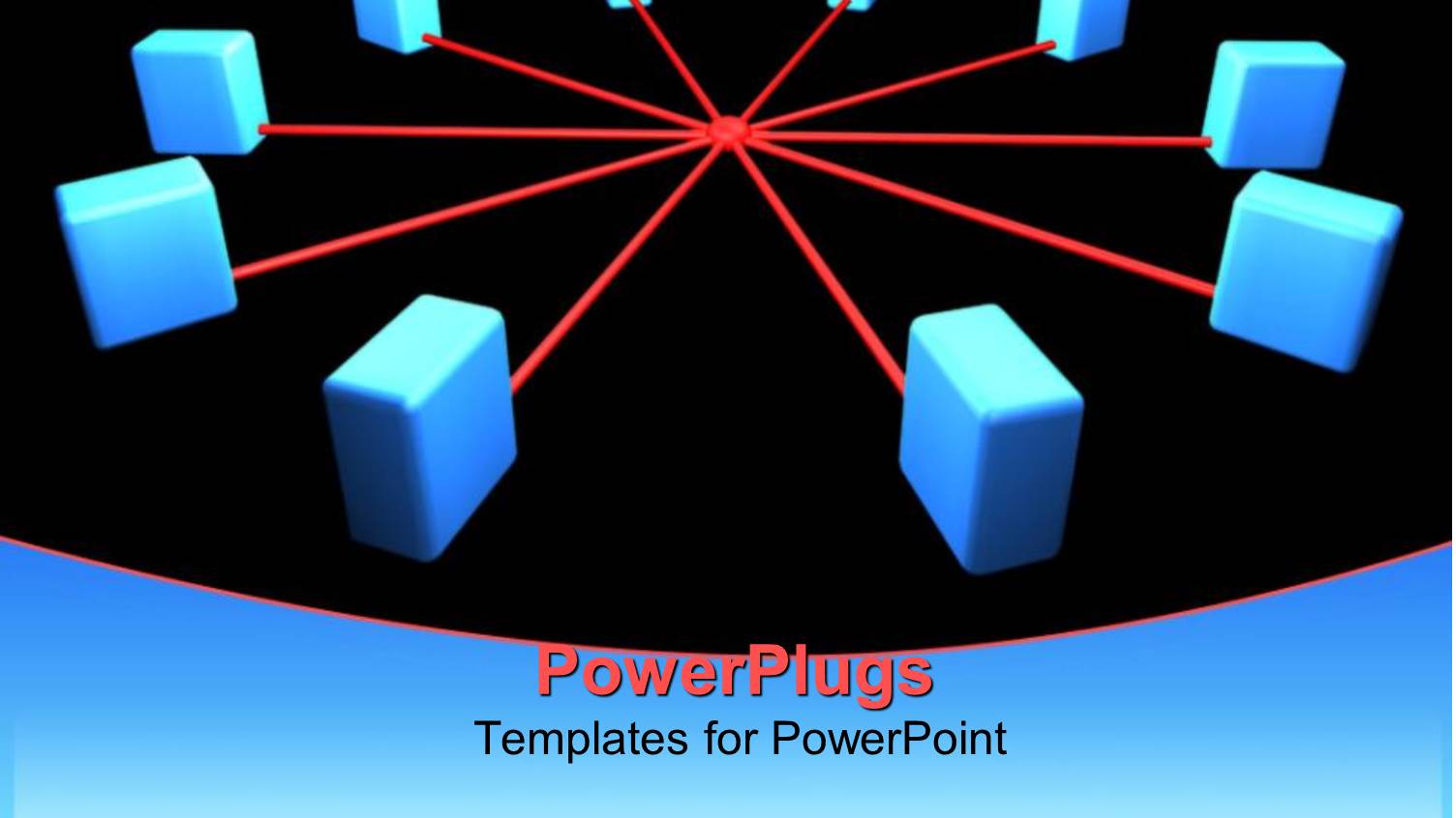 Lots of Blue Blocks with Red Lines Inter Connecting them