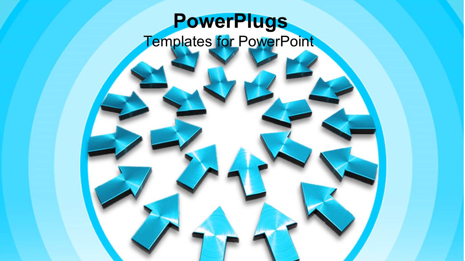 Lots of Blue Colored Arrows on a White Background