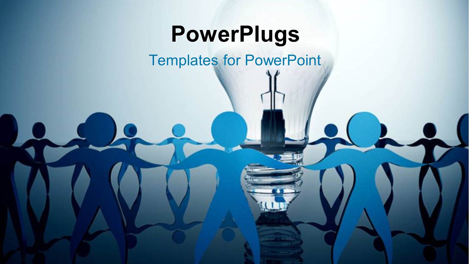 Lots of Blue Colored Paper Cut Human Standing Round a Globe