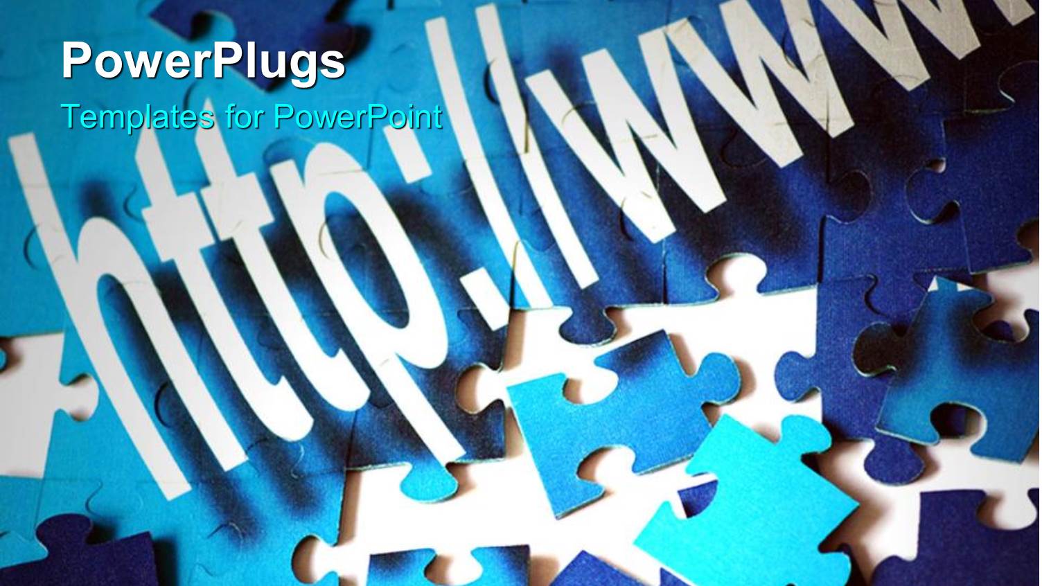 Lots of Blue Colored Puzzle Pieces on a White Background