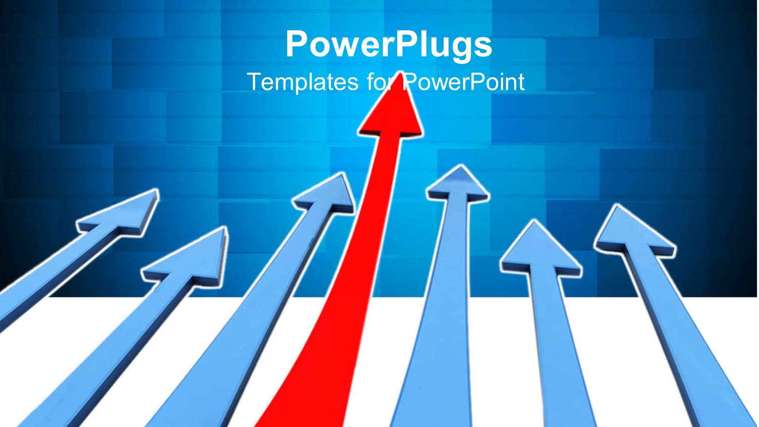 Lots of Blue and Red Ascending Arrows on a Blue and White Background