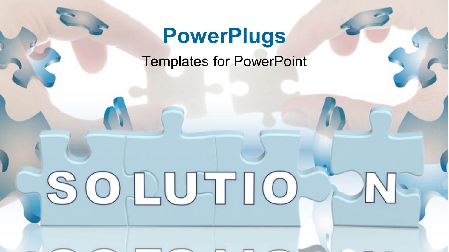 Lots of Bright Blue Puzzles with Text which Spells Out the Word