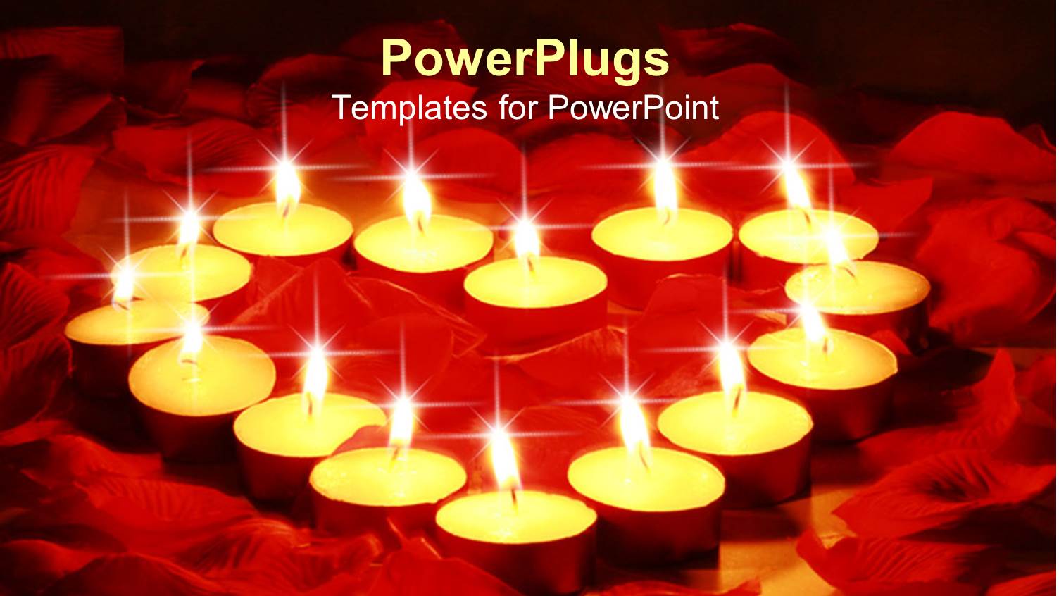 Lots of Candles Forming a Heart Shape on Rose Petals