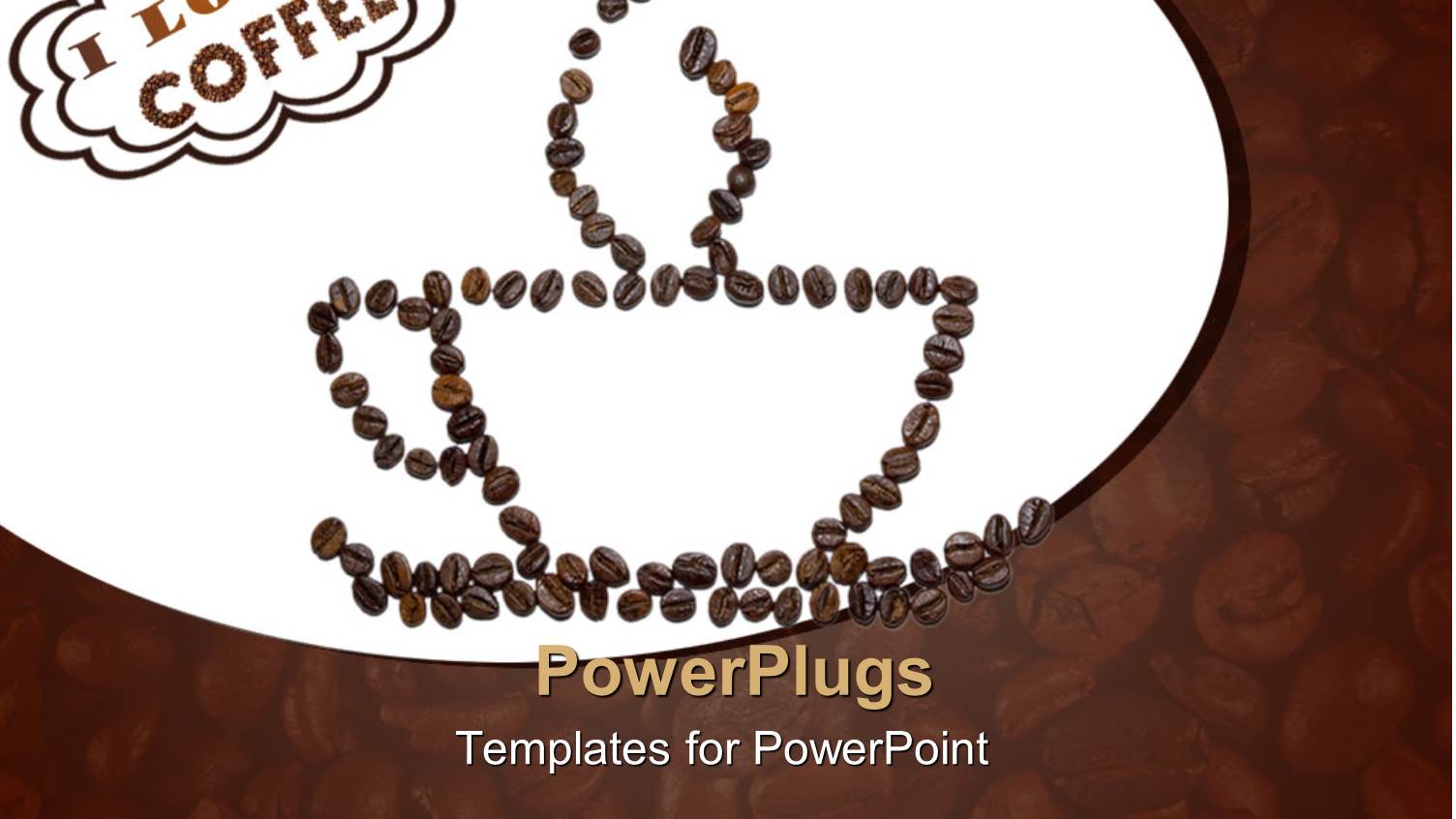 Lots of Coffee Beans Forming the Shape of a Coffee Cup