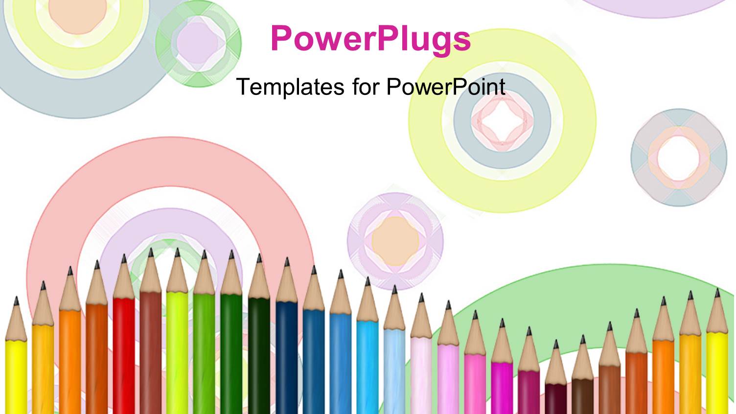 Lots of Color Pencils Arranged on a Straight Line on a Colorful Background