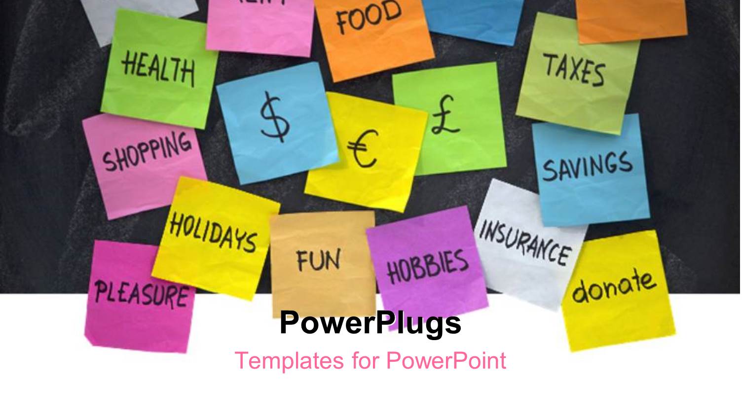 Lots of Colored Sticky Notes with Different Financial Text