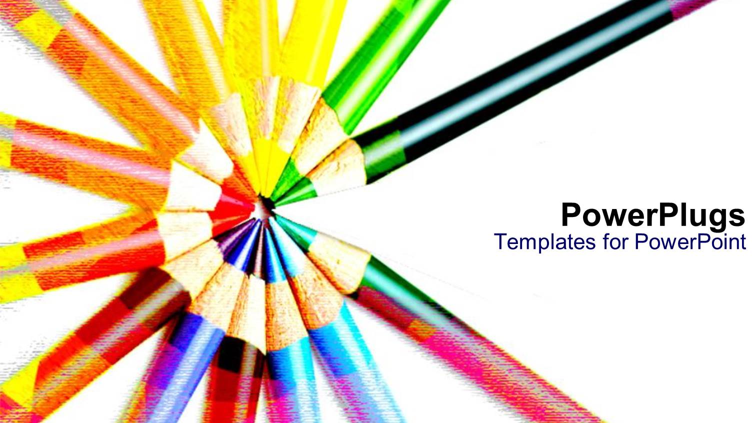 Lots of Colorful Pencils Pointing Inward on a White Background