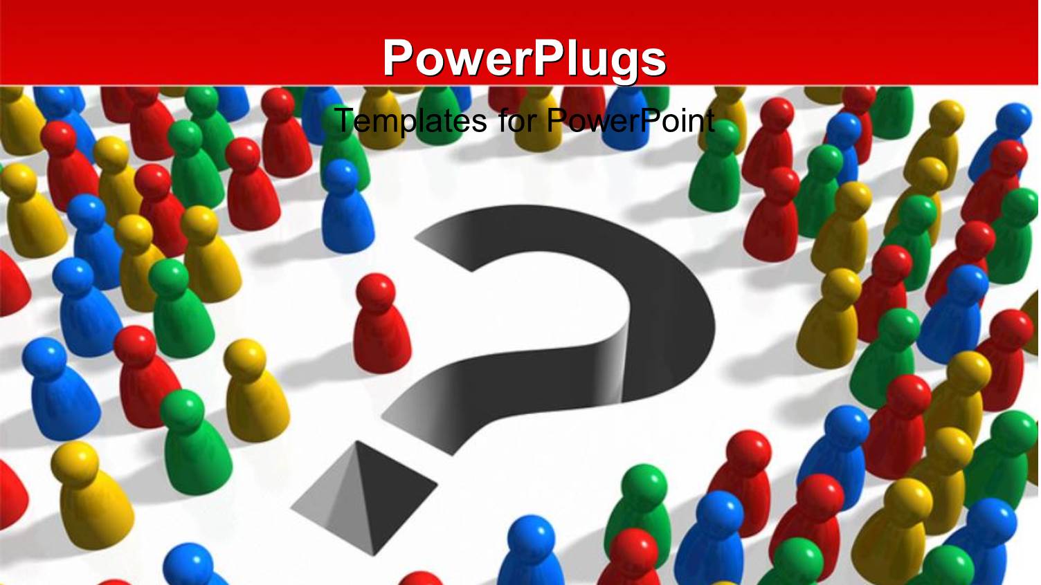 Lots of Colorful Pin Heads Around a Question Mark