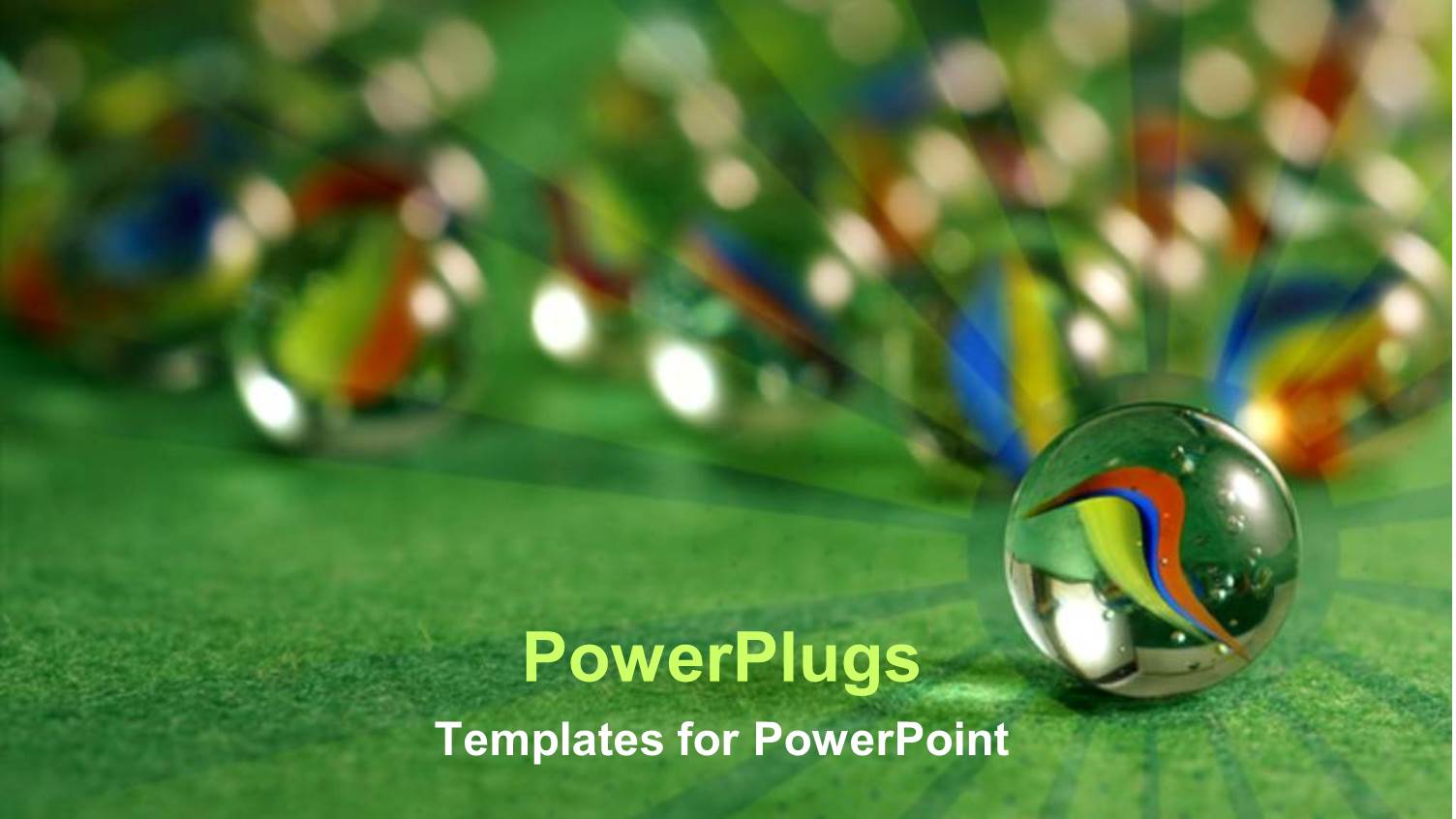 Lots of Colorful, Transparent Marbles on a Blurry Background