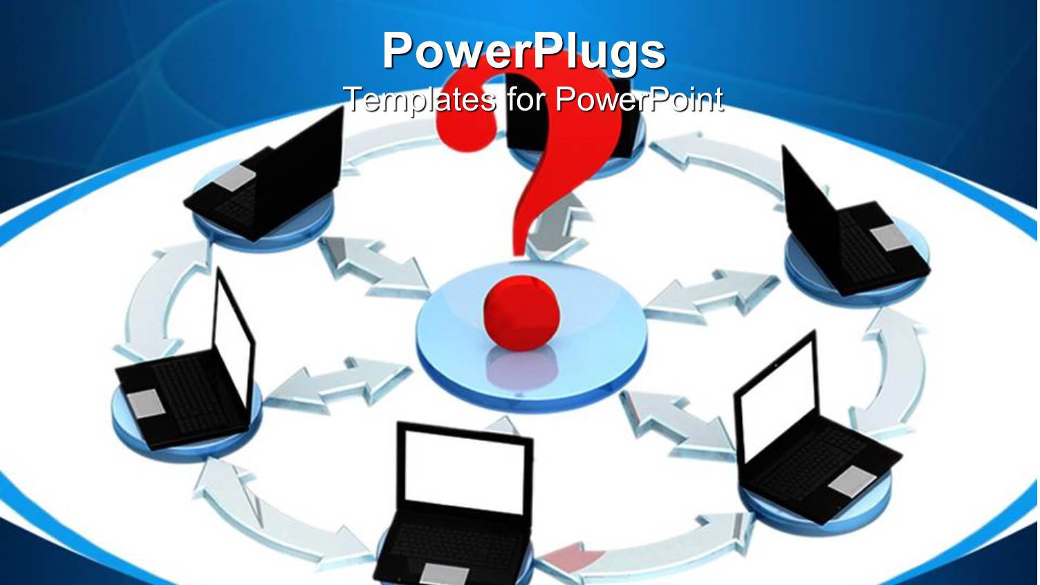 Lots of Computers Linked Together with a big Red Question Mark