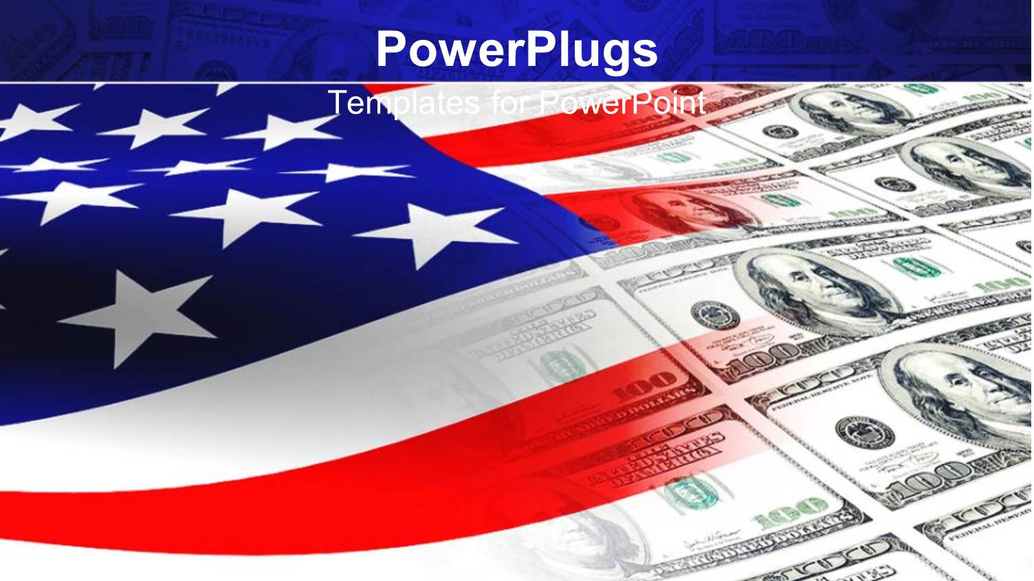 Lots of Dollar Bills on an American Flag Background