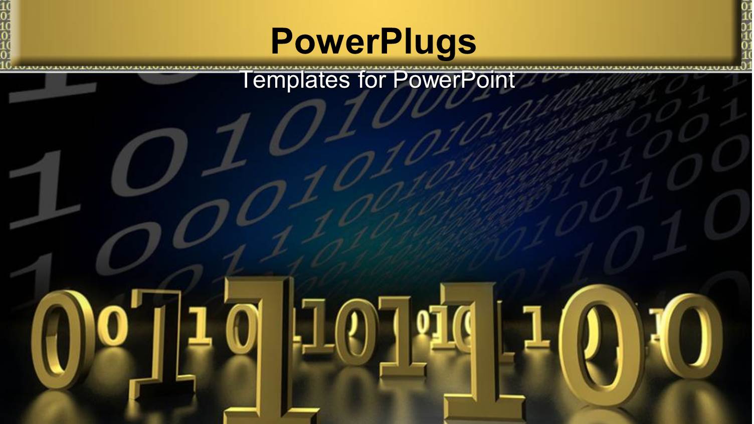 Lots of Gold Colored Binary Codes on a Black Background