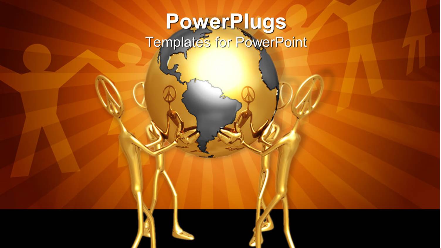 Lots of Gold Colored Humans Holding Up an Earth Globe