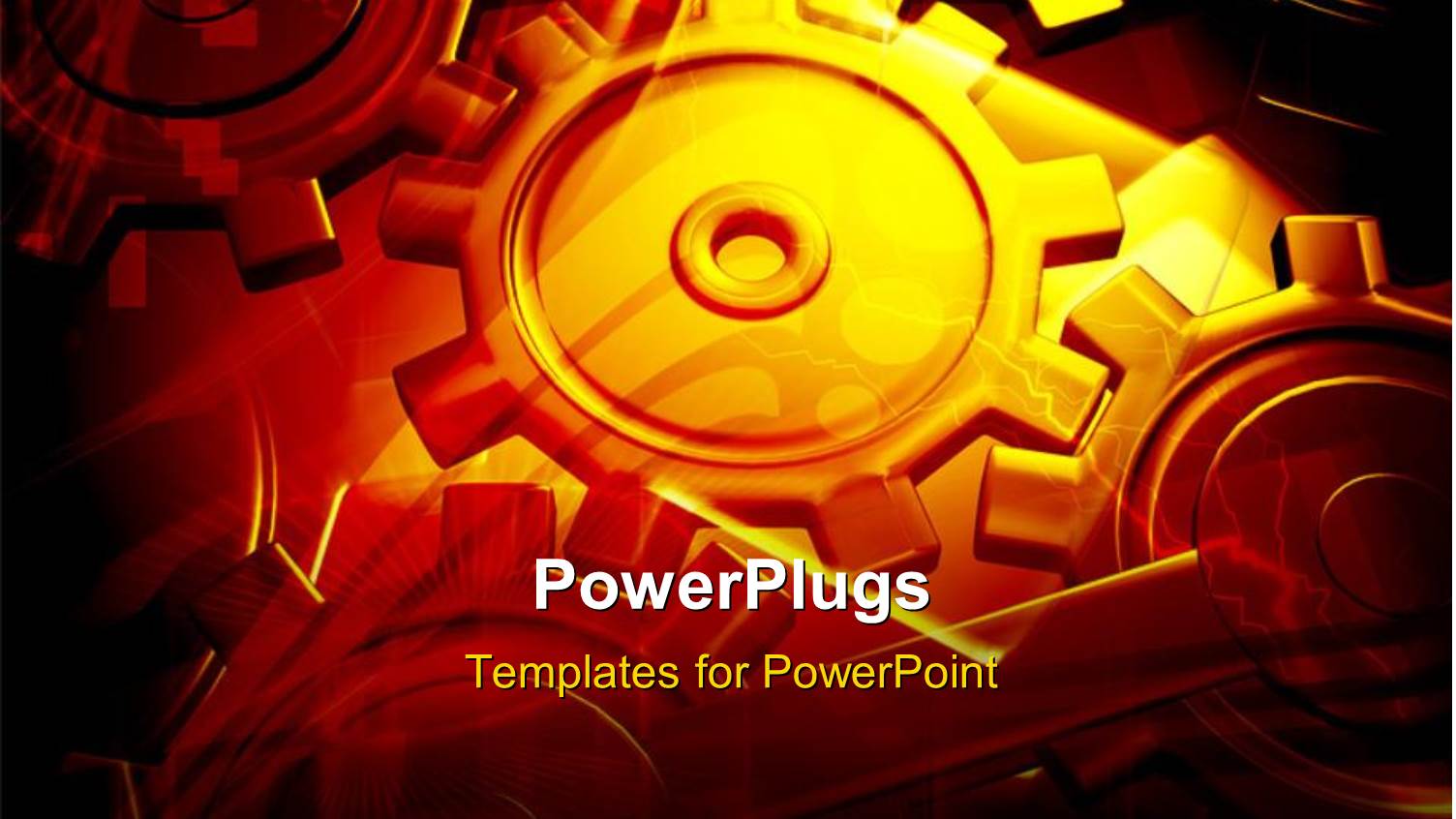 Lots of Gold Colored Industrial Gears Working Together Simultaneously