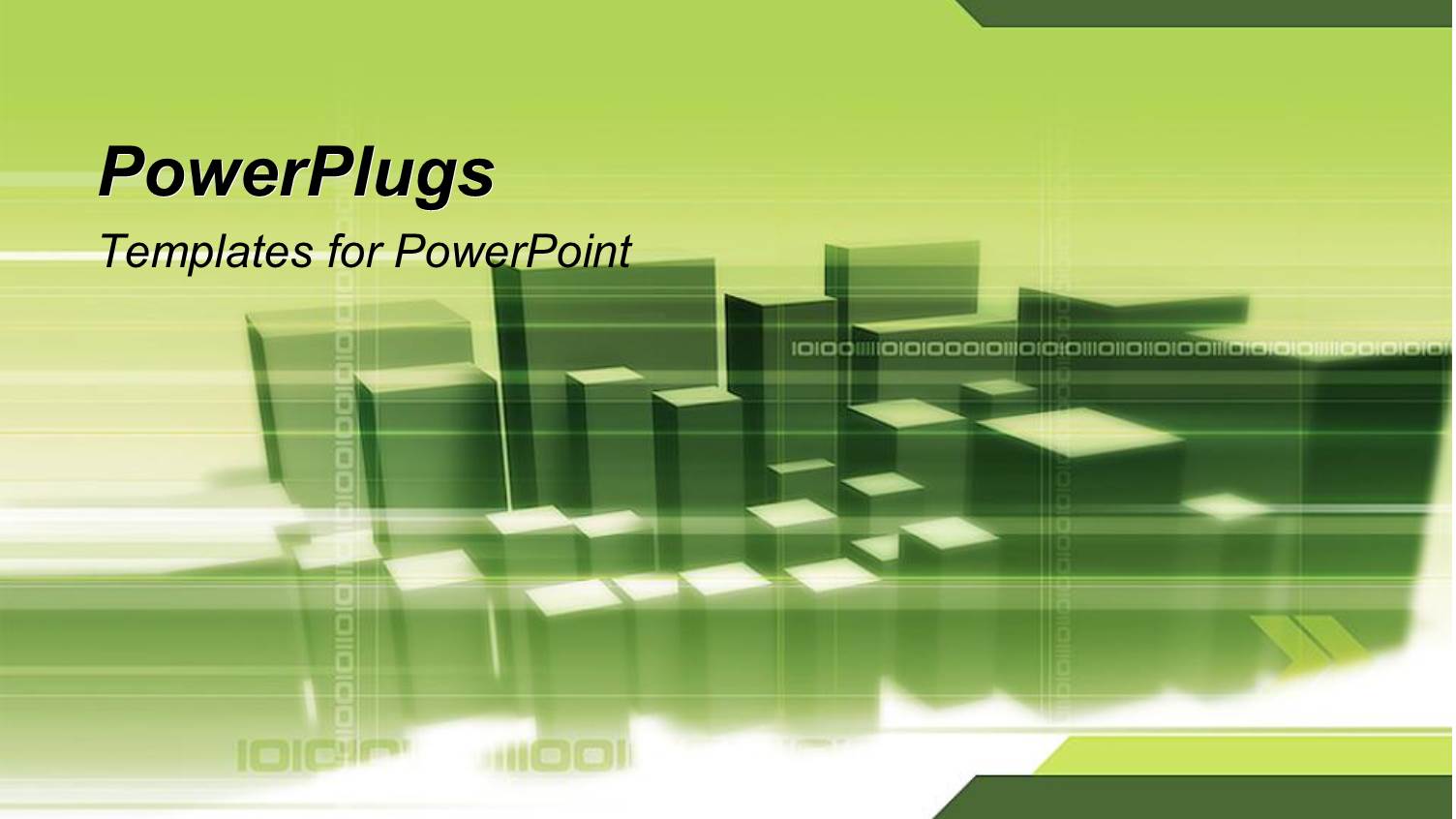 Lots of Green 3D Buildings Together Over a White Surface 