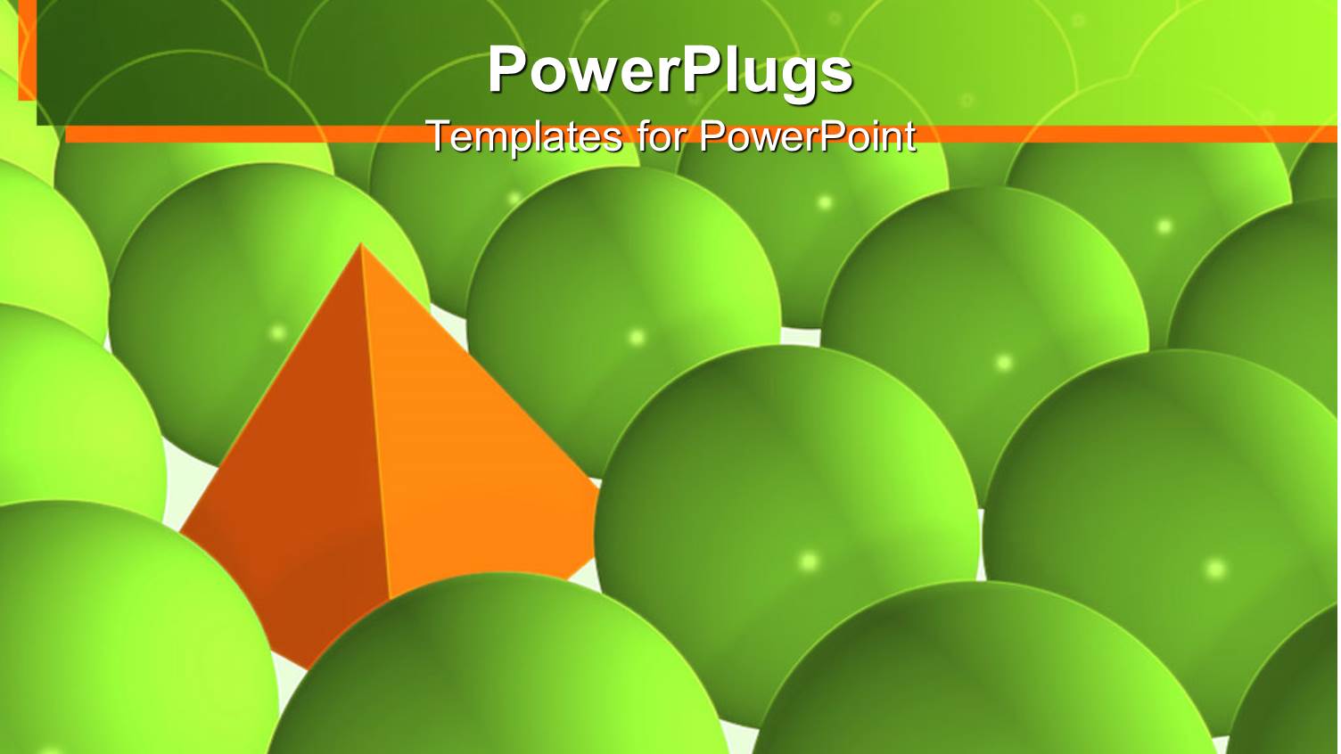 Lots of Green Balls with a Yellow Pyramid in their Middle