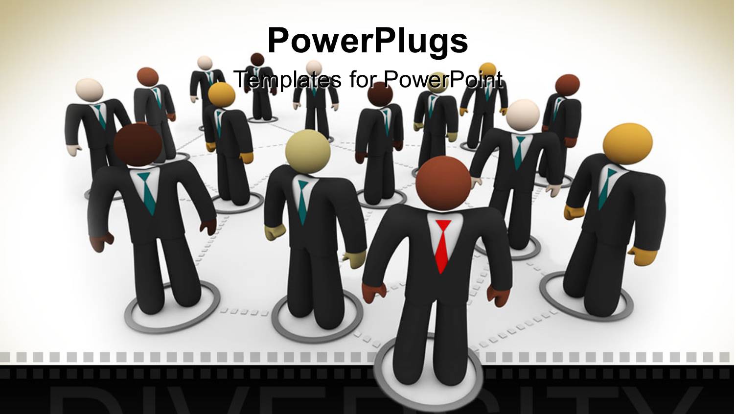 Lots of Human Figures Dressed Cooperate Standing on a White Background