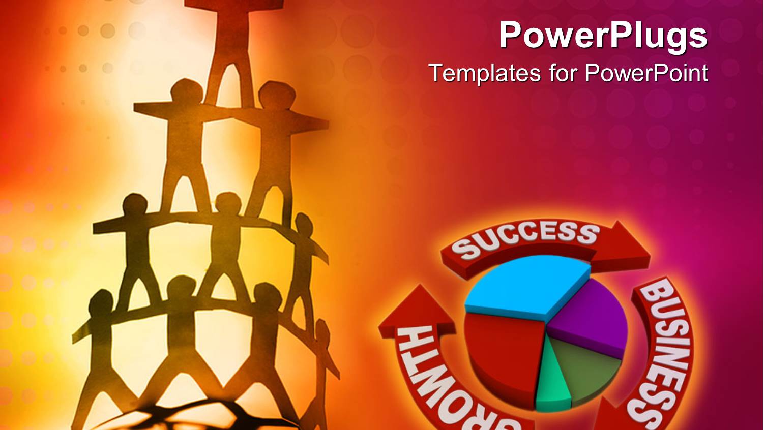 Lots of Human Figures Forming a Pyramid with a Business,Growth and Business Text