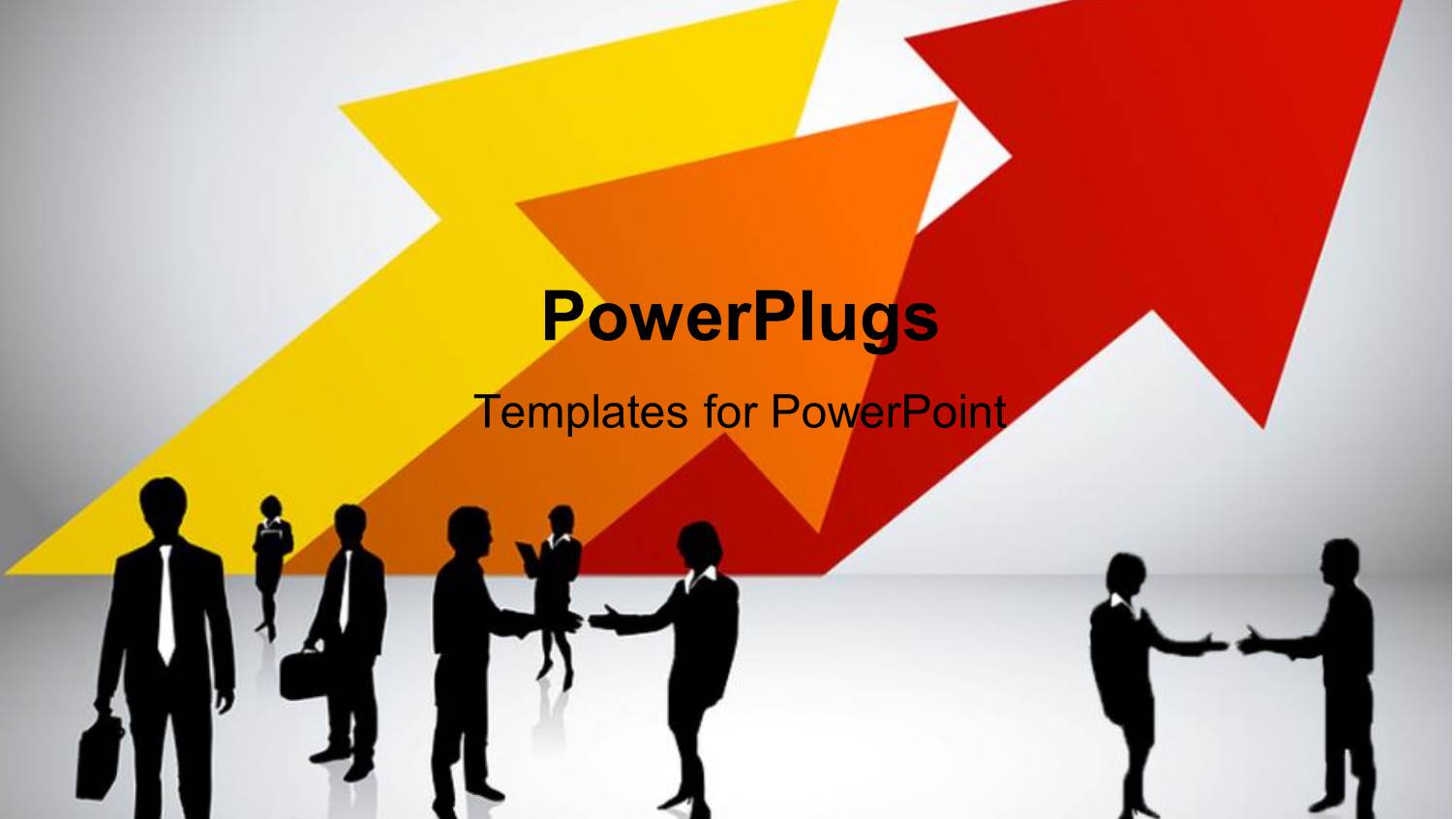 Lots of Human Figures Having a Business Chat with Three Colored Arrows