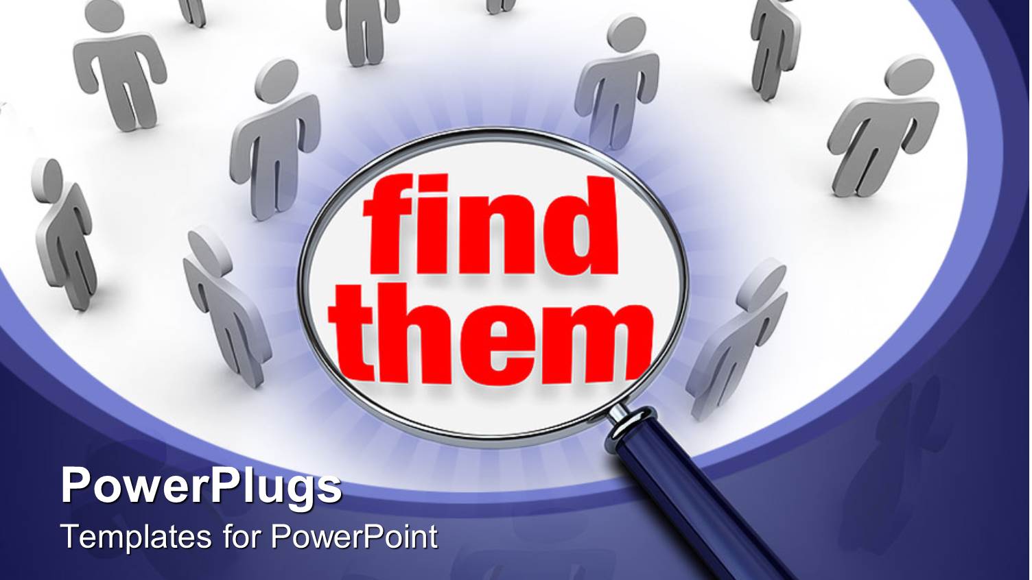 Lots of Human Figures with a Magnifying Glass Over a Find them Text
