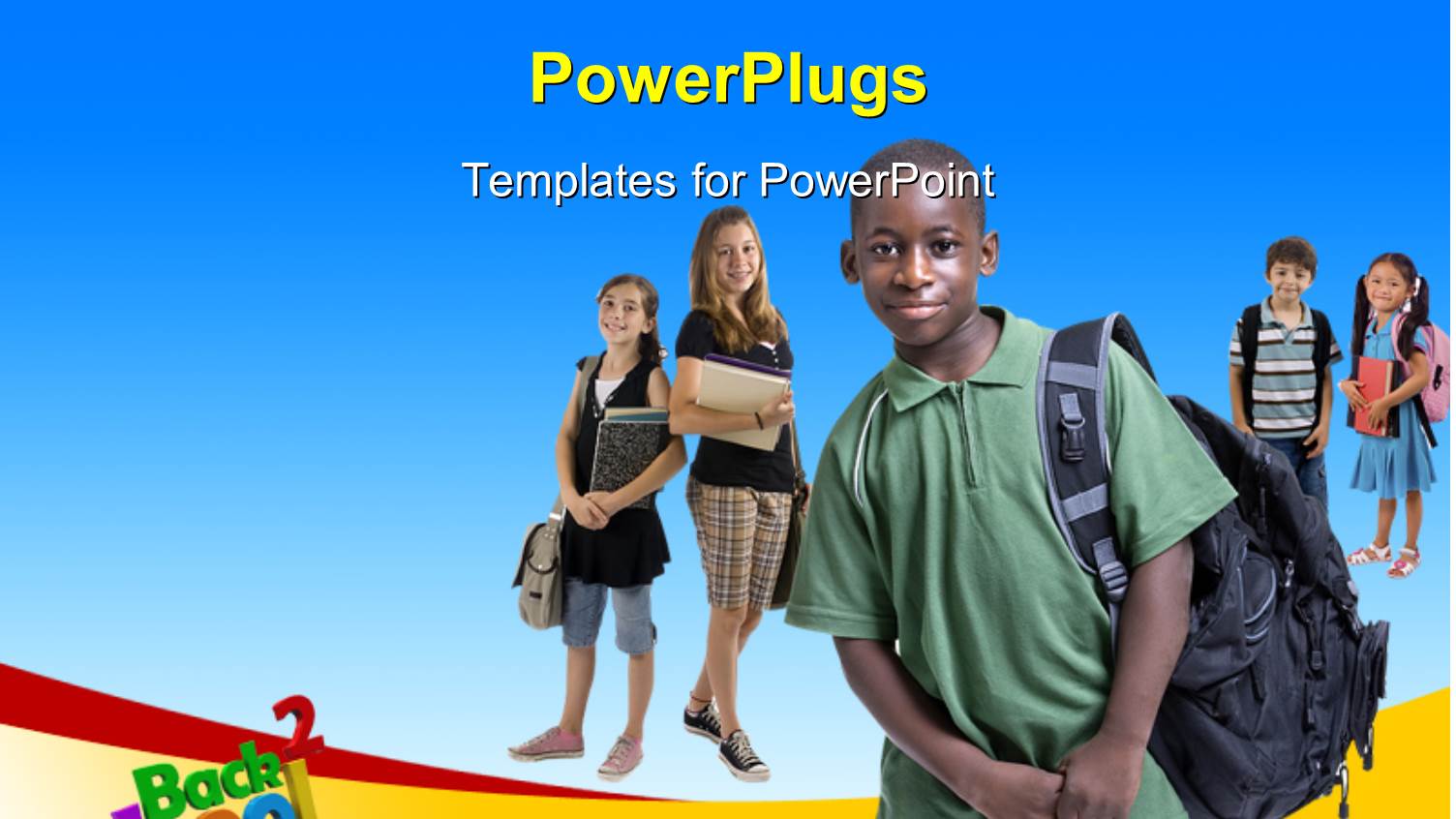 Lots of Kids with Text that Spell Out the Words