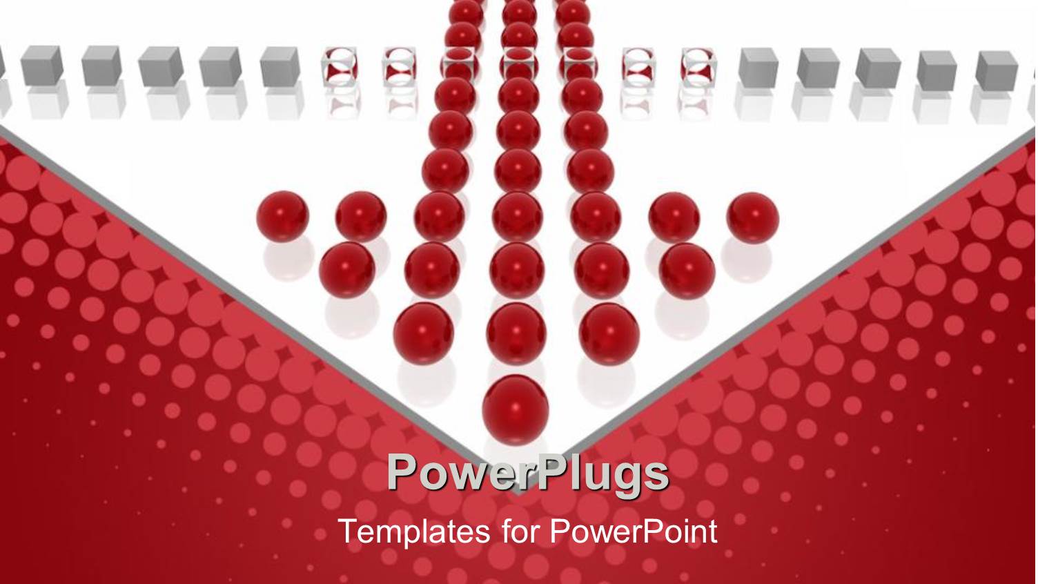 Lots of large Ed Colored Balls Forming N Arrow