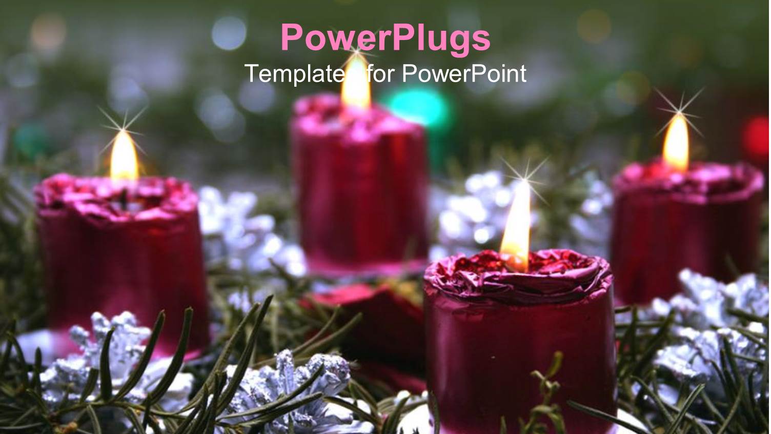 Lots of Lit Purple Colored Candles on a Grass Field