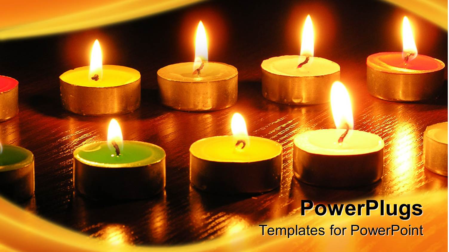 Lots of Lit small Candles Arranged in Two Row