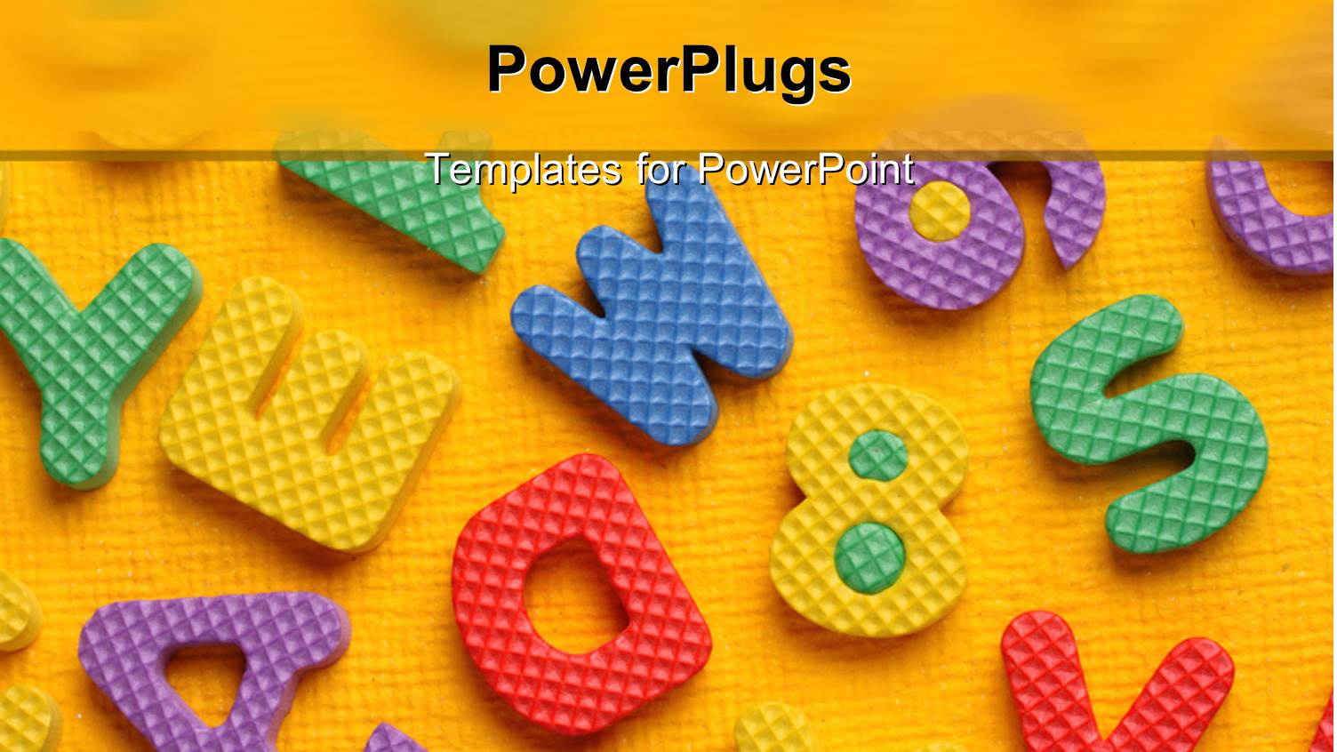 Lots of Multi Colored Alphabets on a Yellow Background