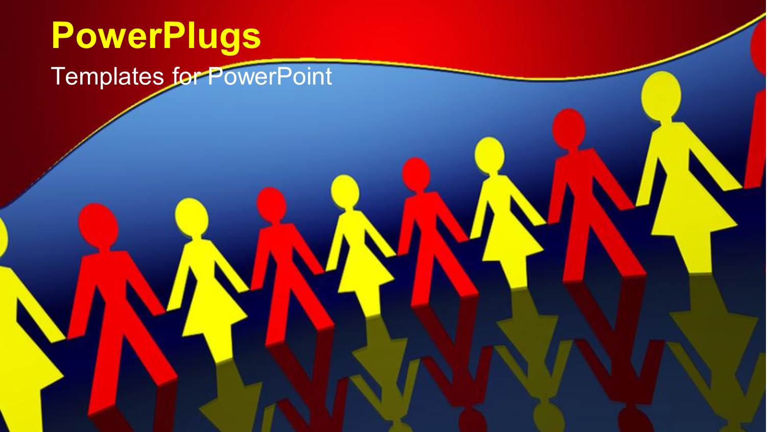 Lots of Multi Colored Paper Cut People Holding Hands