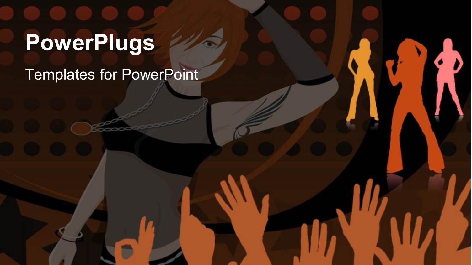 Lots of People Dancing on an Orange and Black Colored Background