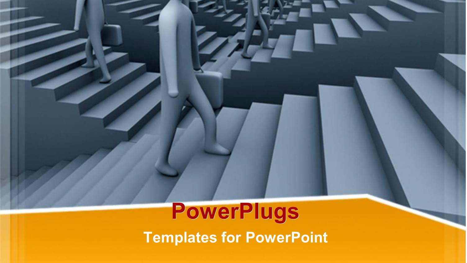 Lots of People Waking Up and Down Flight of Stairs