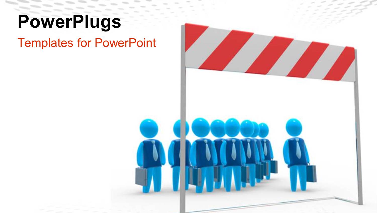 Lots of People Walking with a large Hurdle in Front of them