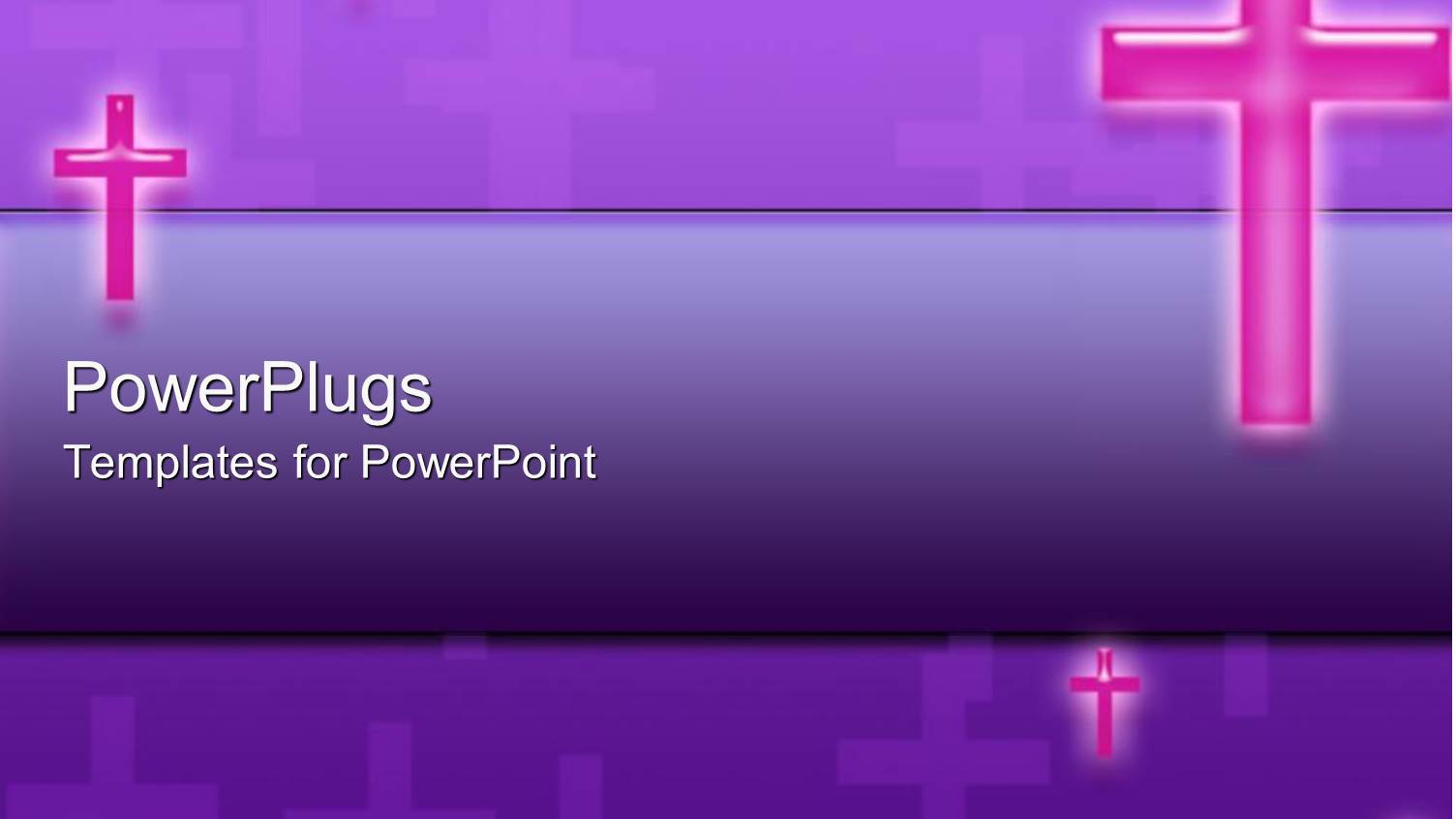 Lots of Pink Crosses Floating on a Blue Background