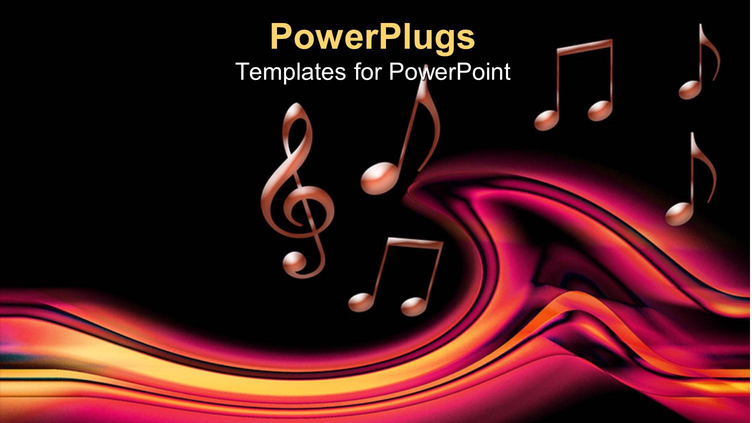 Lots of Pink Musical Notes on a Black Background