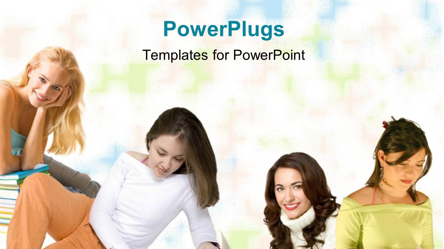 Lots of Pretty Young Ladies in a Study Group Reading