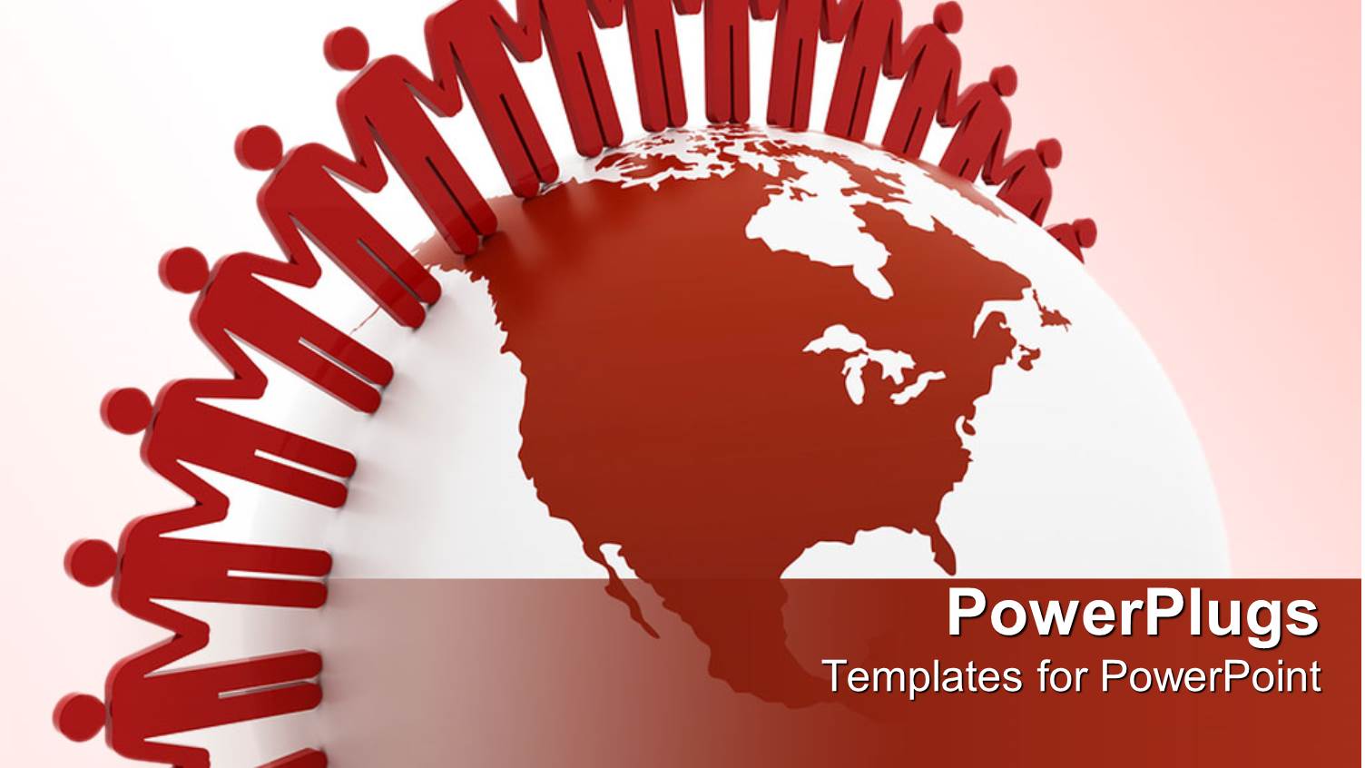 Lots of Red Human Figures Standing on an Earth Globe