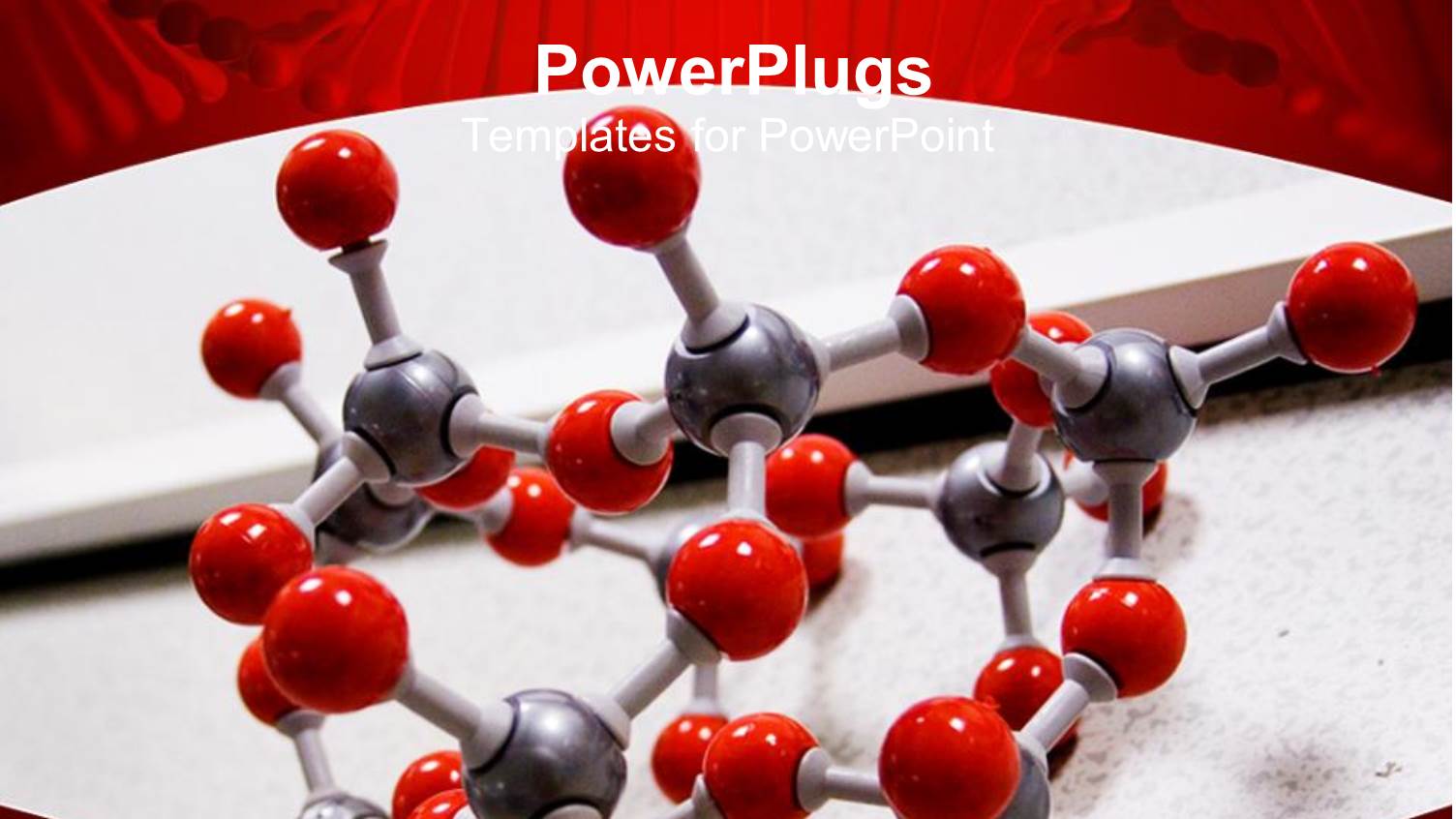 Lots of Red and Silver Colored Interconnecting Molecular Structures