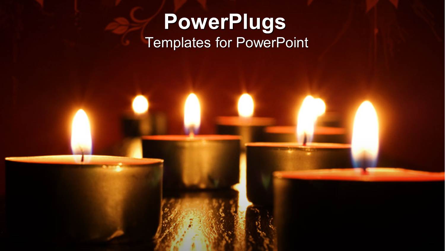 Lots of Scented Candles Arranged on a Red Floral Background