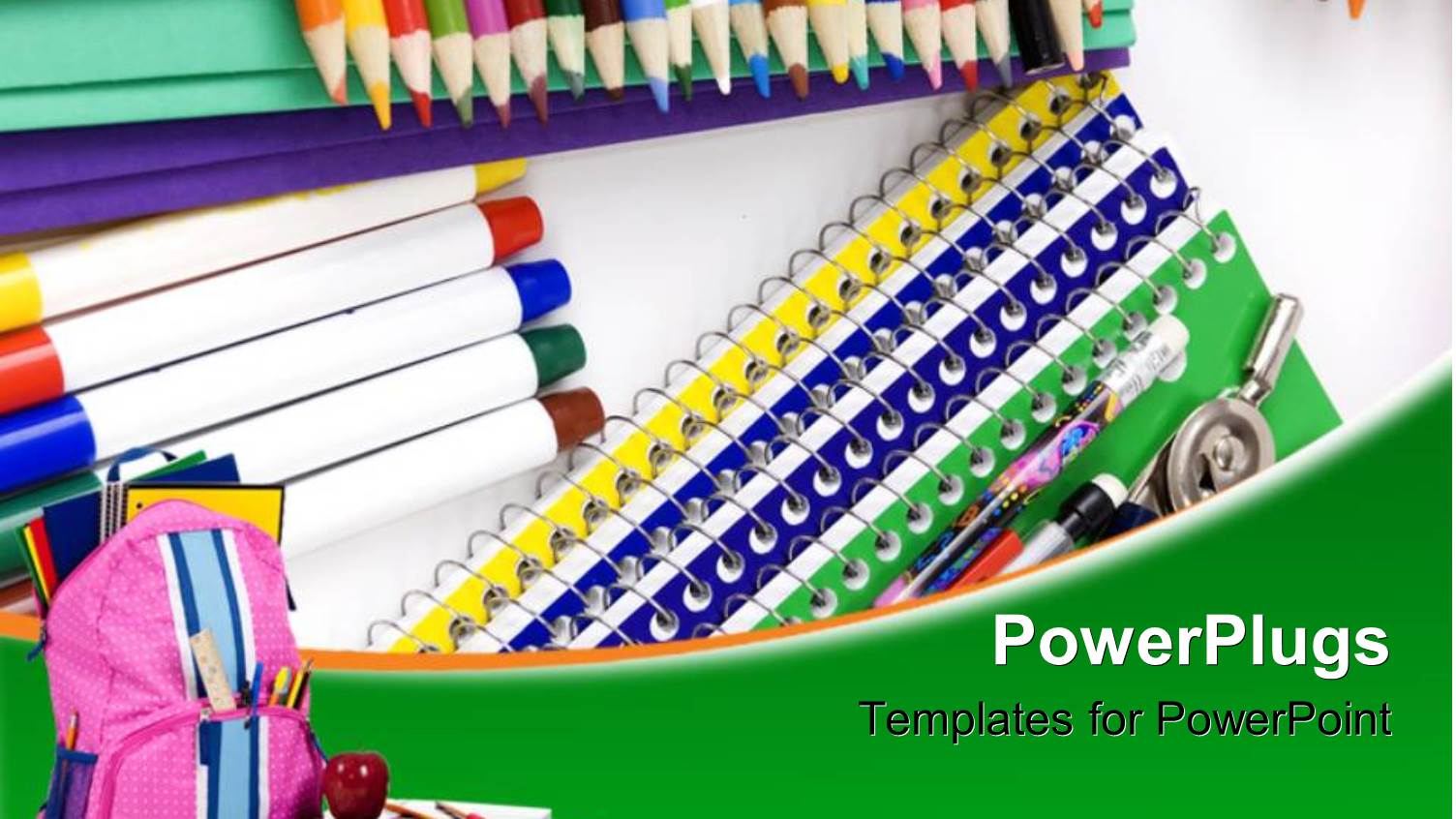 Lots of School Pencils, Pens, Books and a Pink Bag