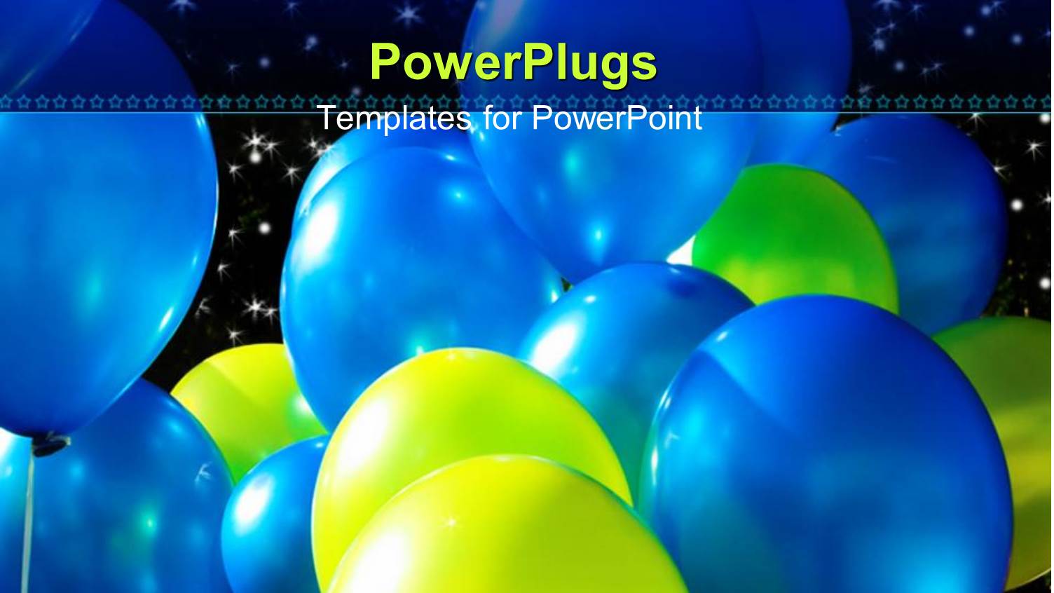 Lots of Shinny Green and Blue Colored Party Balloon's