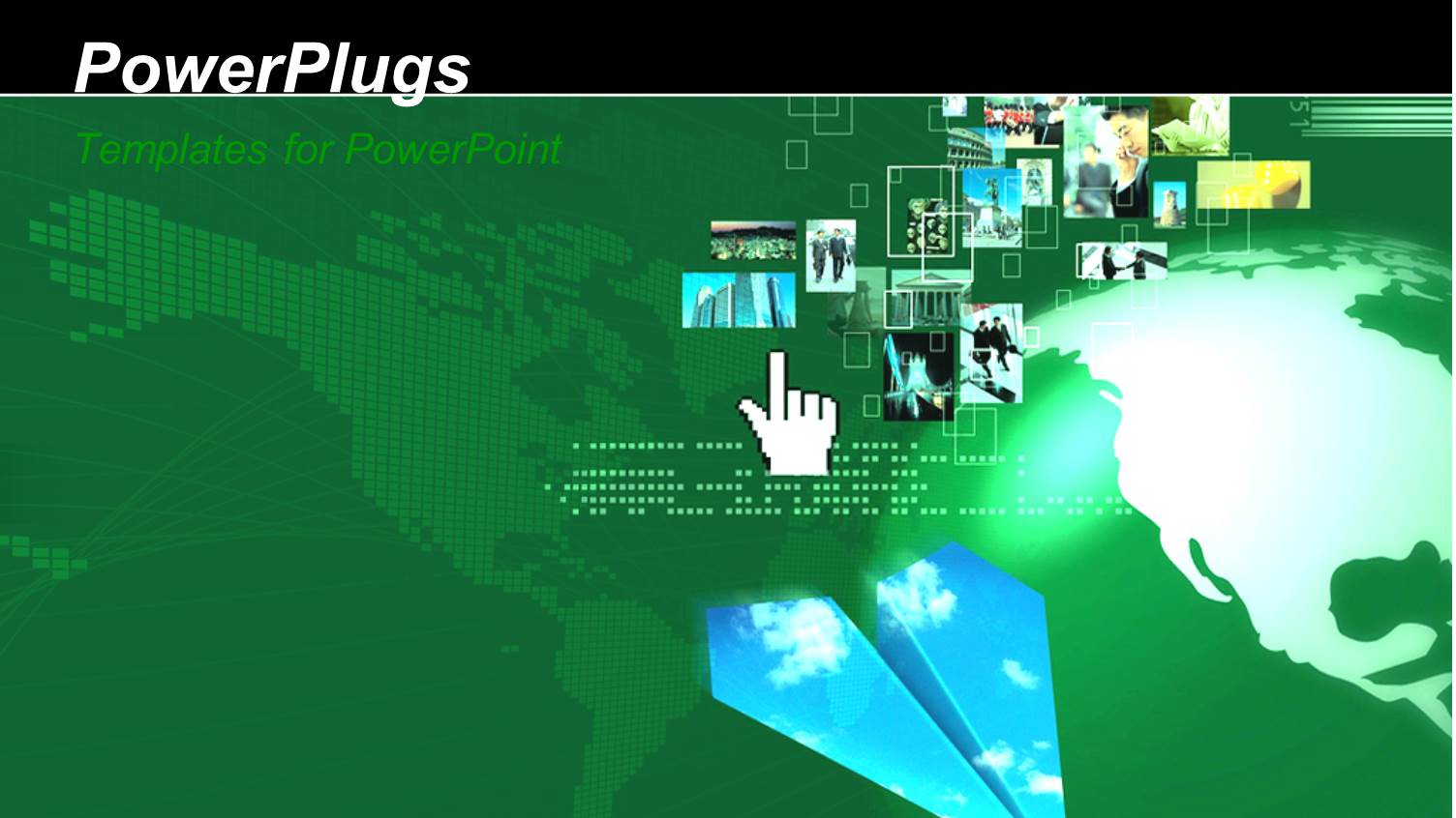 Lots of small Tiles with Different Images and a large Globe