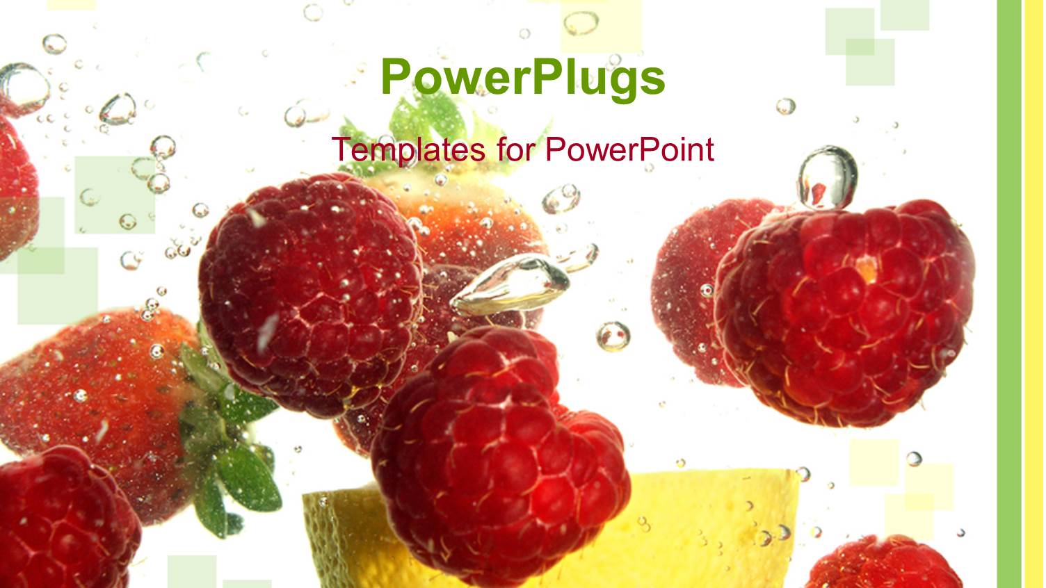 Lots of Strawberries, Berries, and an Orange in Water