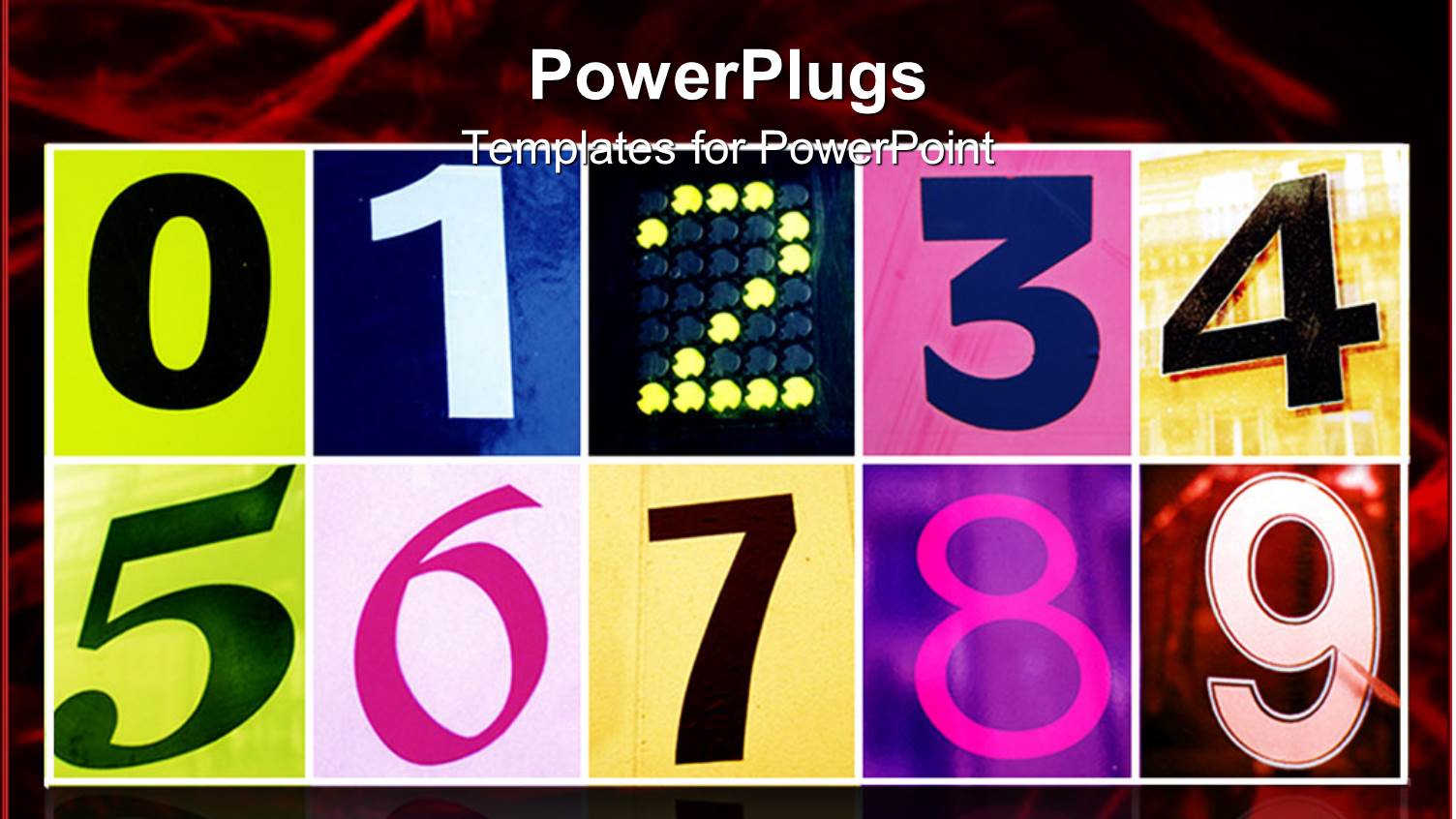 Lots of Tiles with Colorful Numbers on a Reflective Surface