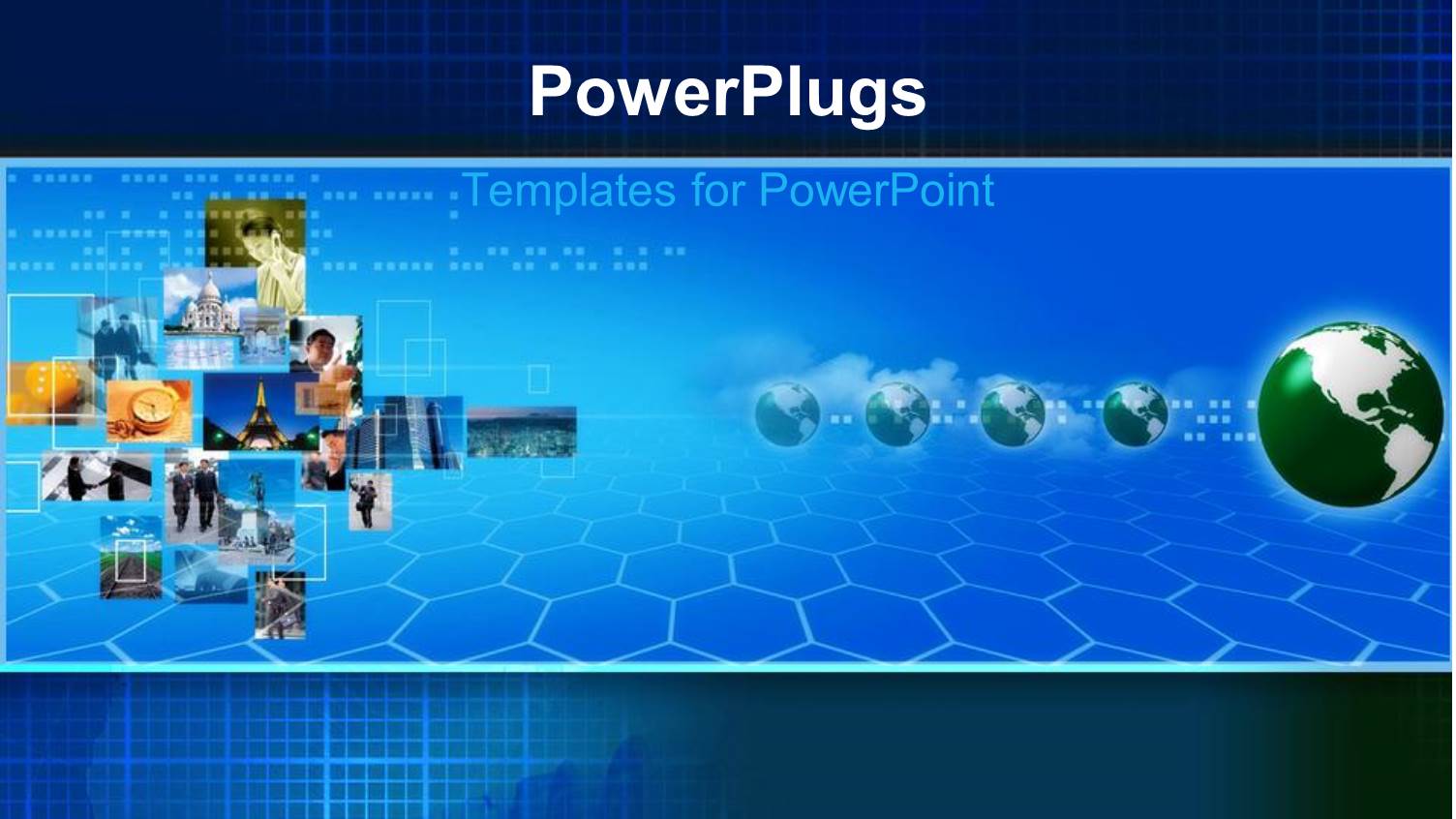 Lots of Tiles with Different Images and Five Green Colored Globes