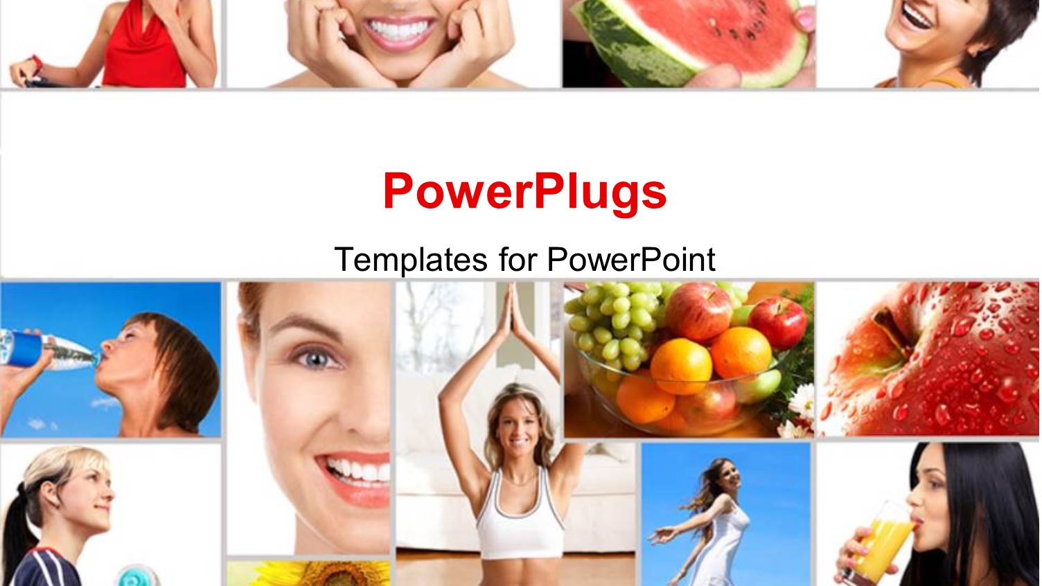 Lots of Tiles with Ladies Performing Different Exercises