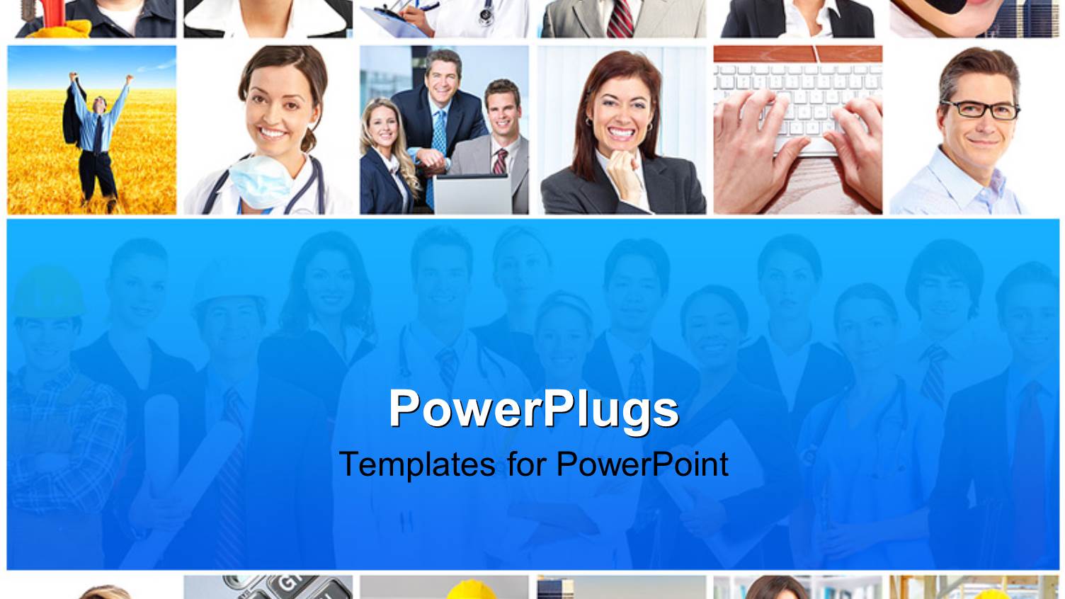 Lots of Tiles Showing Different People Indifferent Professions