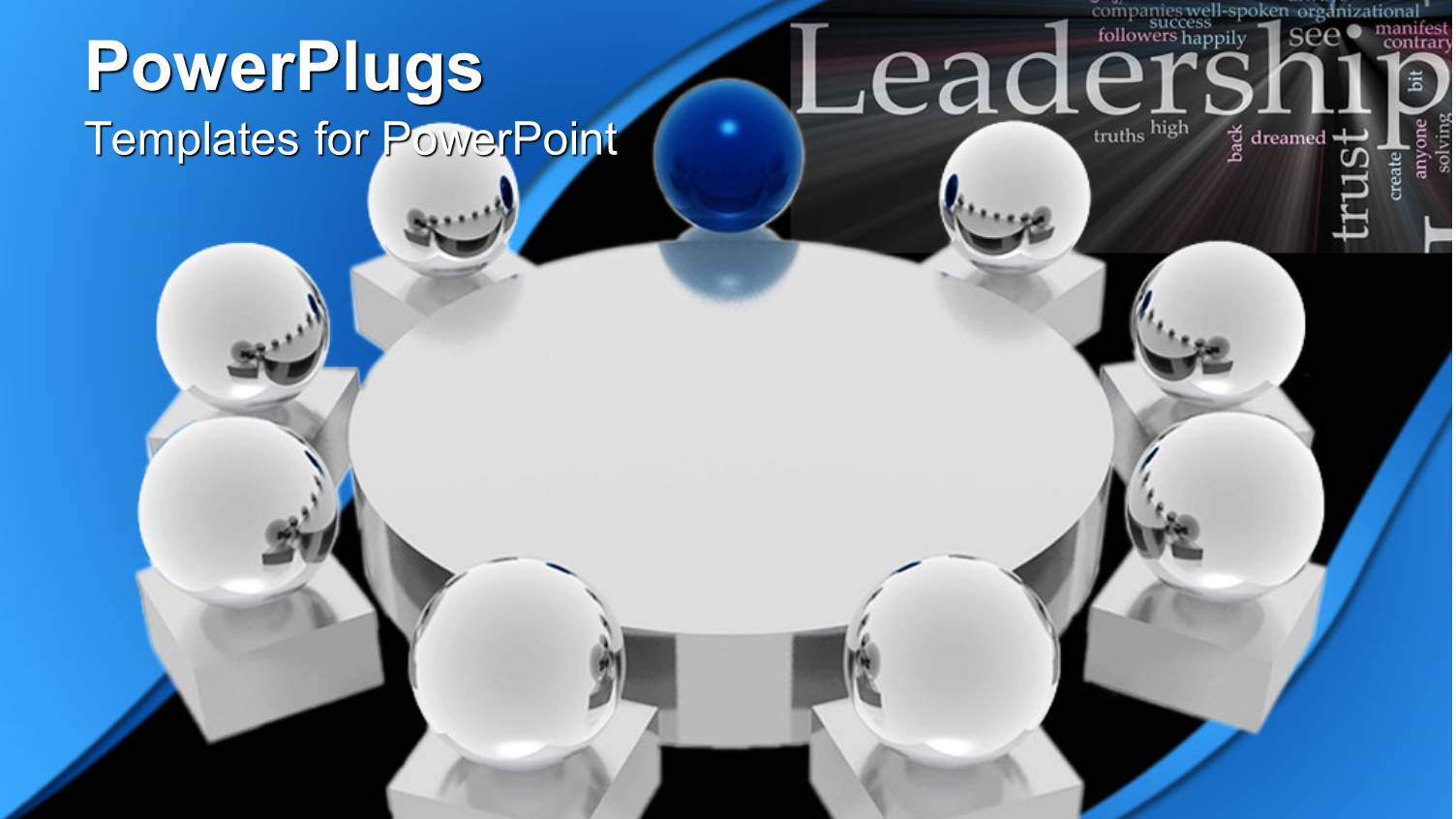 Lots of Transparent 3D Balls on a Round Table