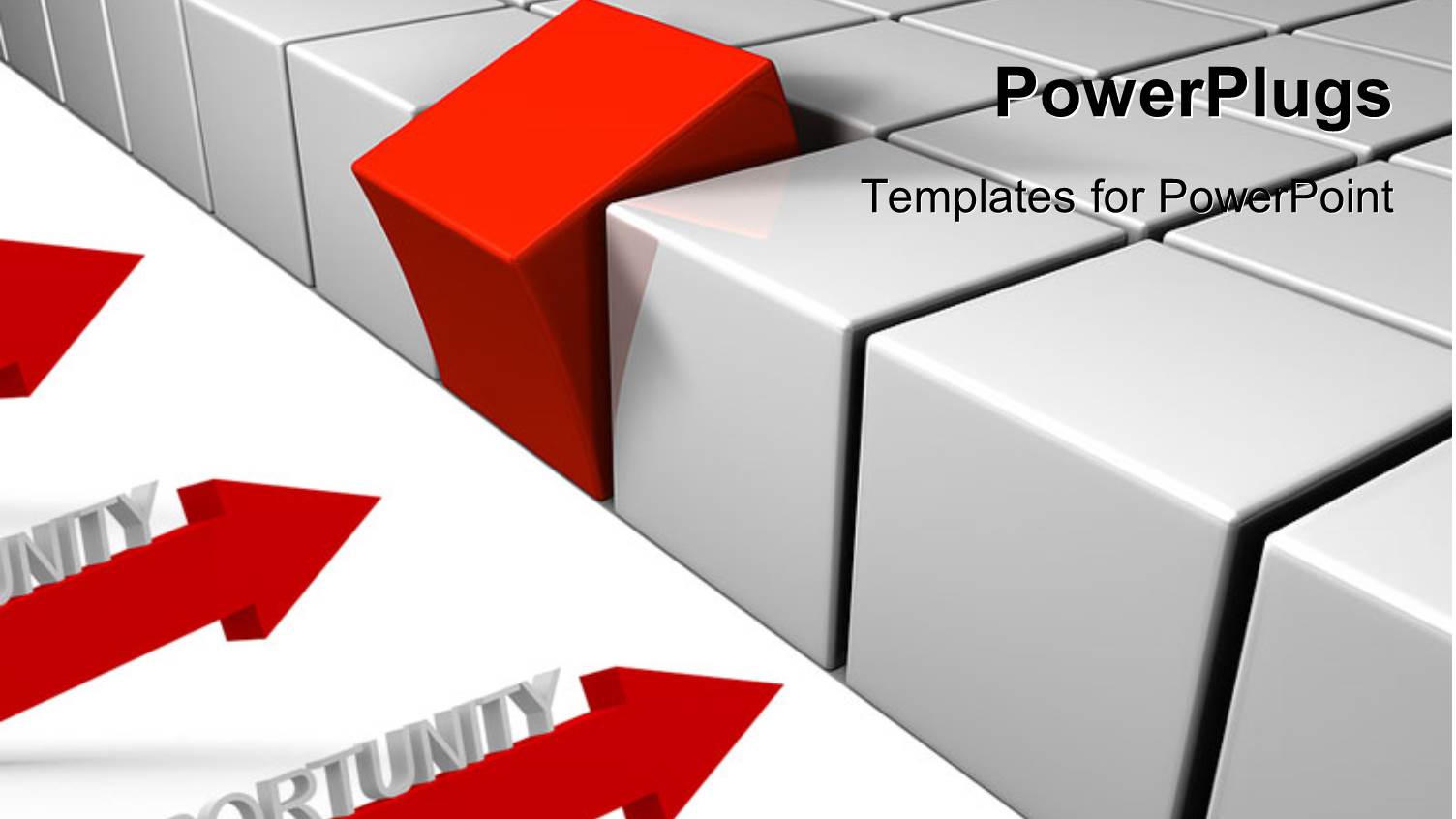 Lots of White Colored Bricks with an Outstanding Red One and Red Arrows